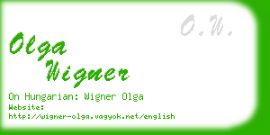 olga wigner business card